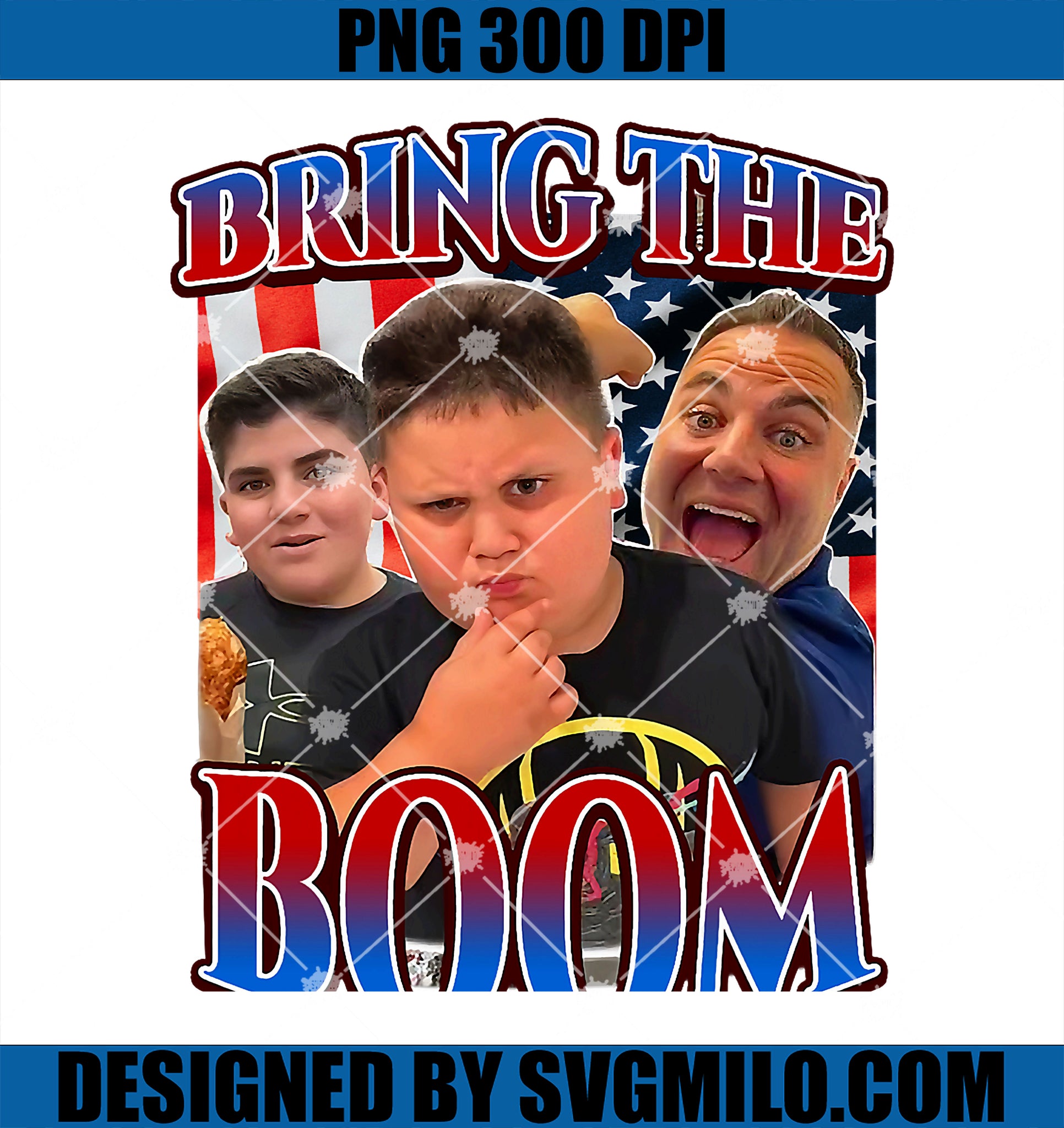 Bring The Boom Rizzler PNG, Funny Joke Gifts US Flag PNG