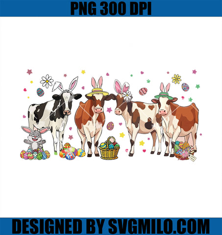 Bunny Cow Easter PNG, Cow Happy Easter Day PNG