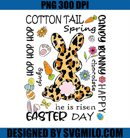 Bunny Easter Leopard Plaid Buffalo PNG, Rabbit Easter Day PNG