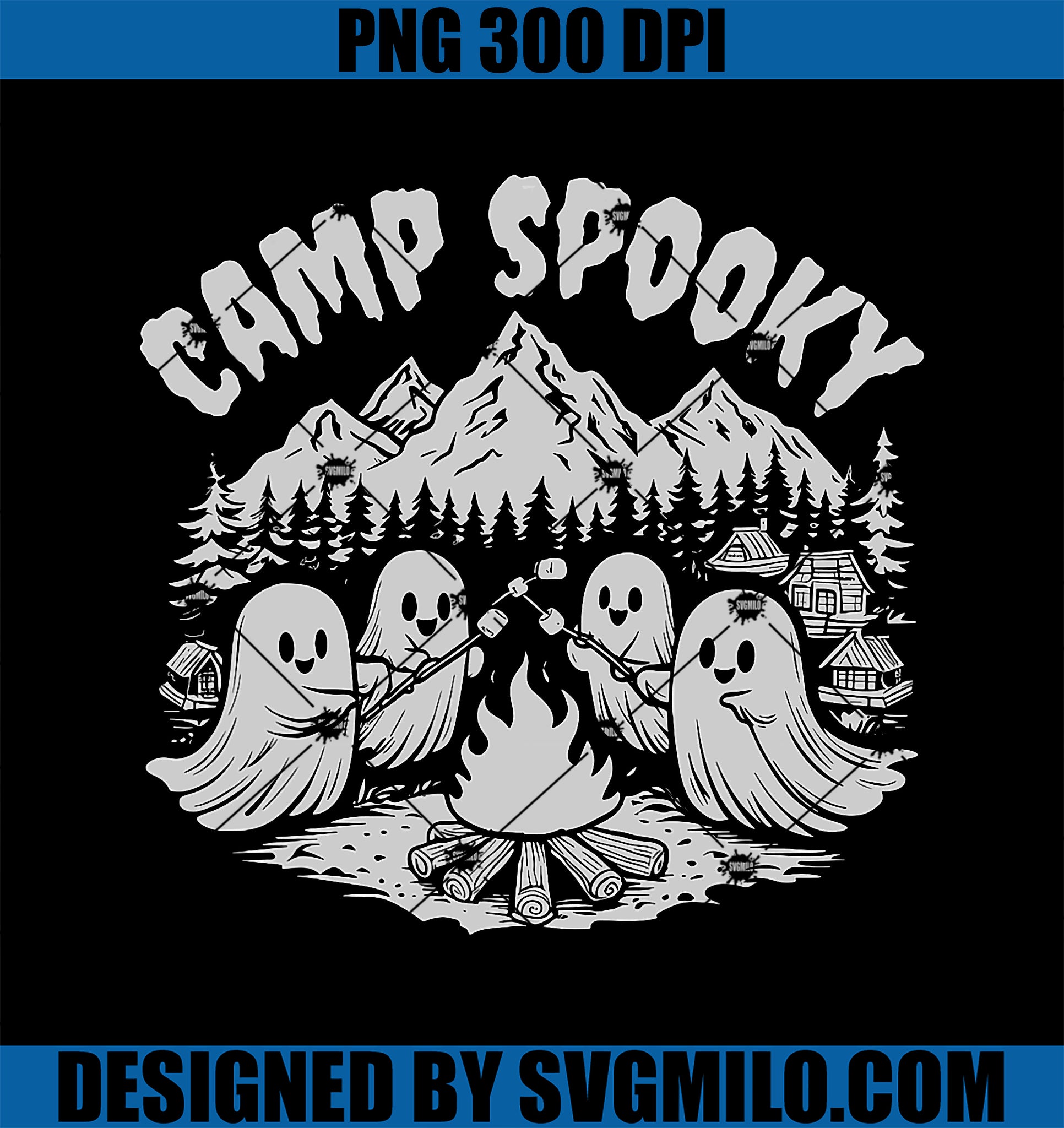 Camp Spooky PNG, Summerween Summer Halloween Cute Ghost PNG