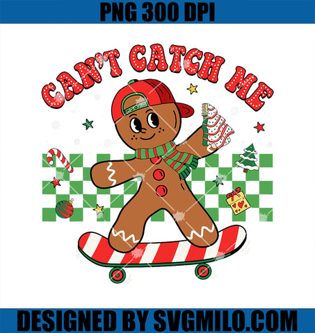 Can_t Catch Me Groovy Christmas Gingerbread PNG