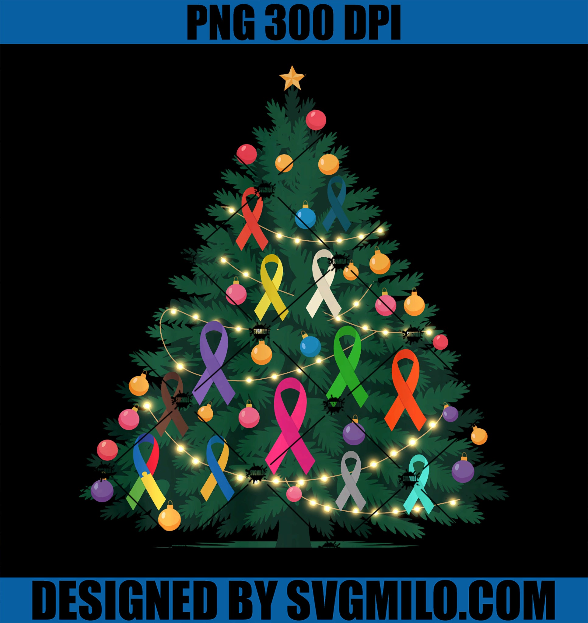 Cancer Awareness Tree PNG, Support Ribbon PNG