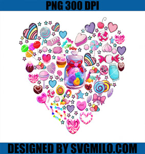 Candy Funny Heart Graphic For Just A Girl Who Loves Candy PNG