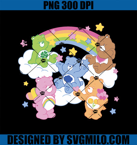 Care Bears A Bear For Everyone Rainbow PNG, Group Shot PNG