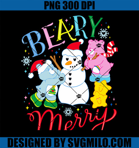 Care Bears Beary Merry With Cheer Bear And Christmas Wishes PNG