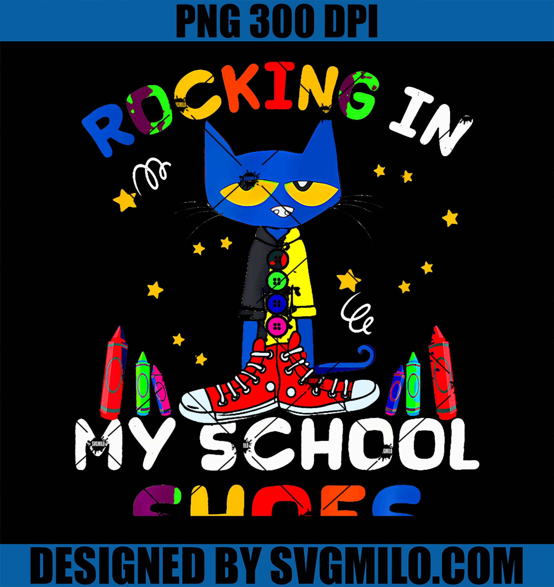 Cat-Rocking I n My-School-Shoes PNG, Back To-School-Cat-Lover PNG