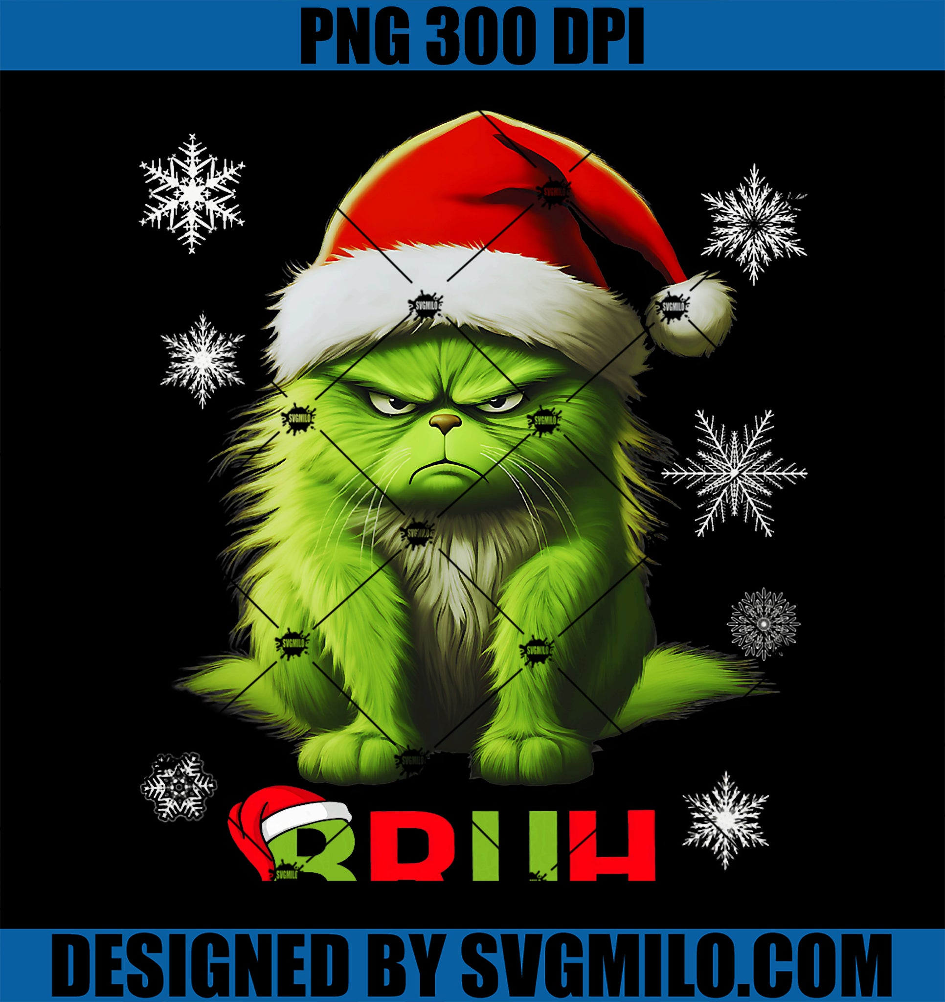 Cat Bruh Christmas PNG, Funny Christmas Bruh PNG