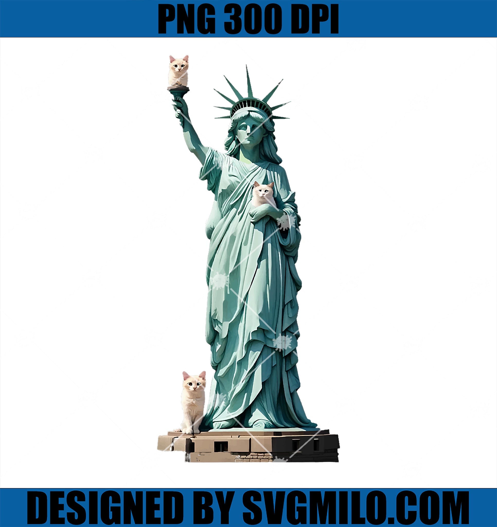 Cat Ladies for Kamala Statue of Liberty With Cats PNG