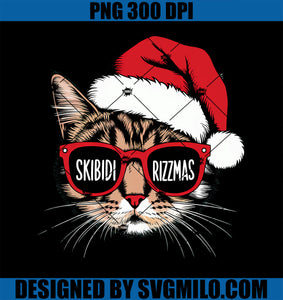 Cat Skibidi Rizzmas Christmas PNG, Rizz Santa Claus Charisma PNG