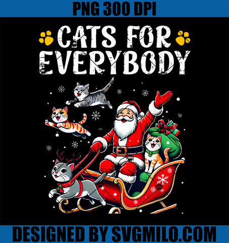 Cats For Everybody Christmas Cat Funny Xmas PNG