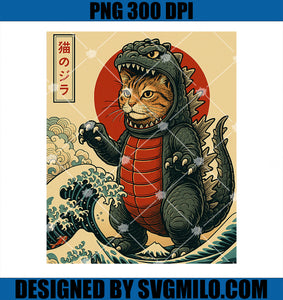 猫舌様　シャツ CatzillaShirtJapaneseArtCatPNG