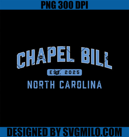 Chapel Bill Tee - North Carolina Fan Merch PNG