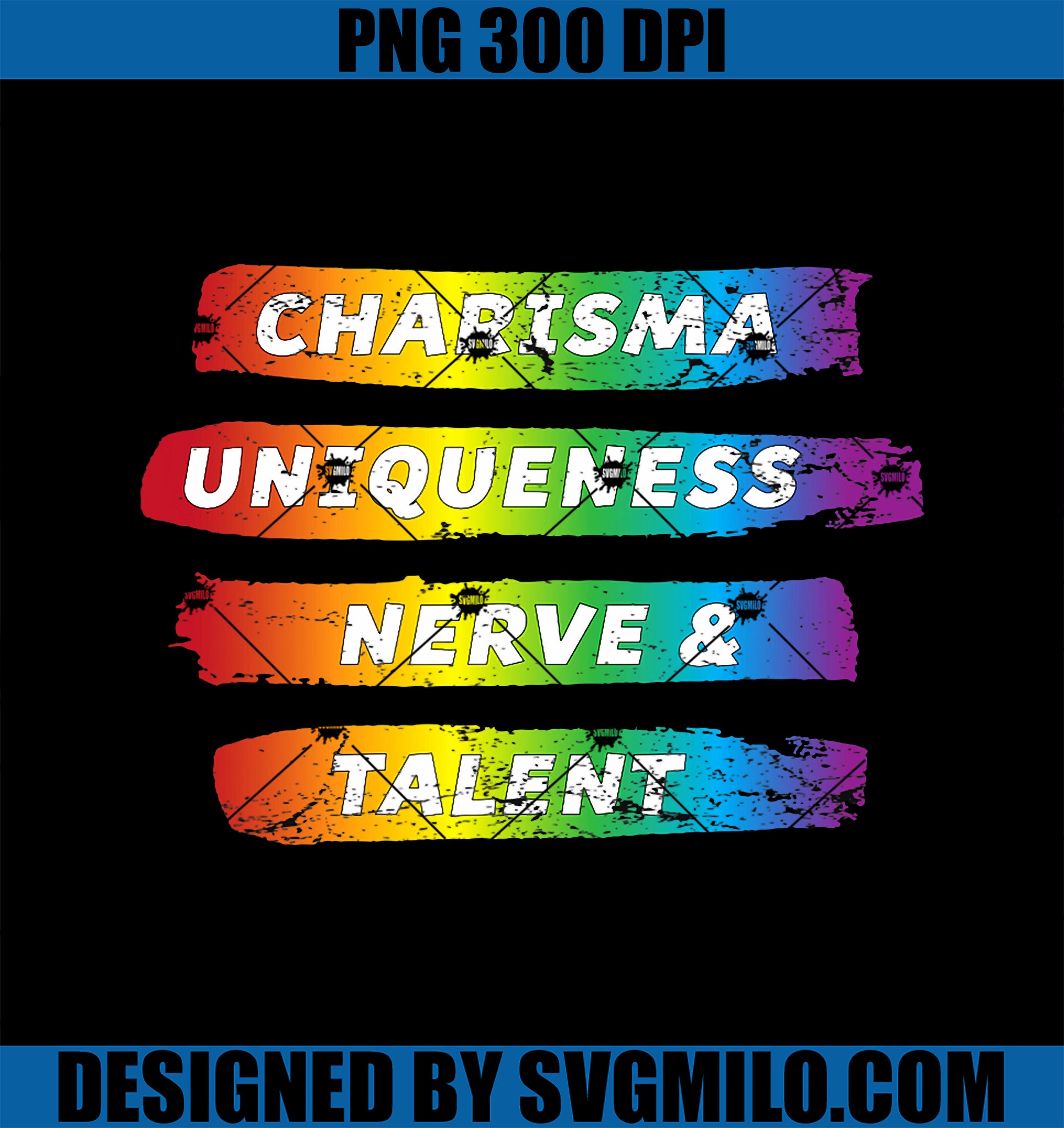 Charisma Uniqueness Nerve & Talent Rainbow Pride PNG