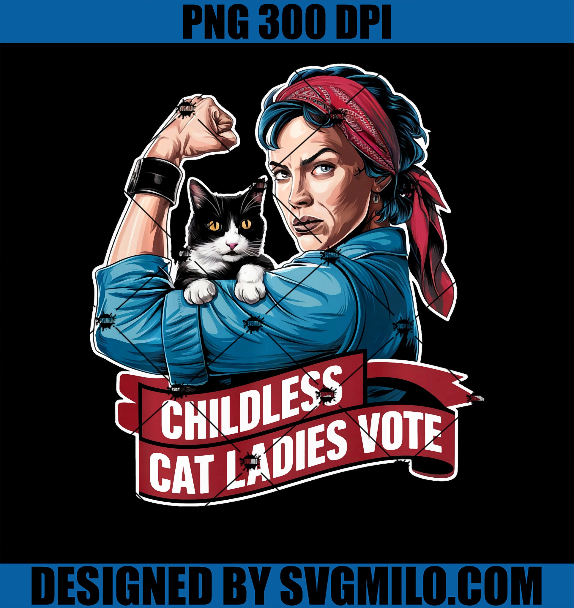 Childess Cat Ladies Vote PNG