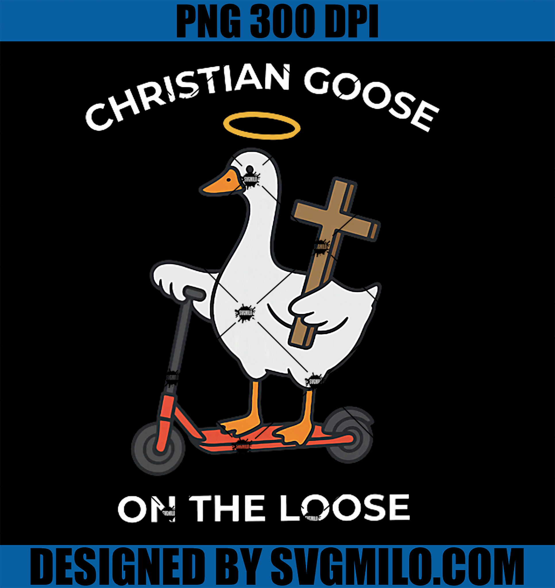 Christian Goose On The Loose PNG, Jesus Bible Verse Religious PNG