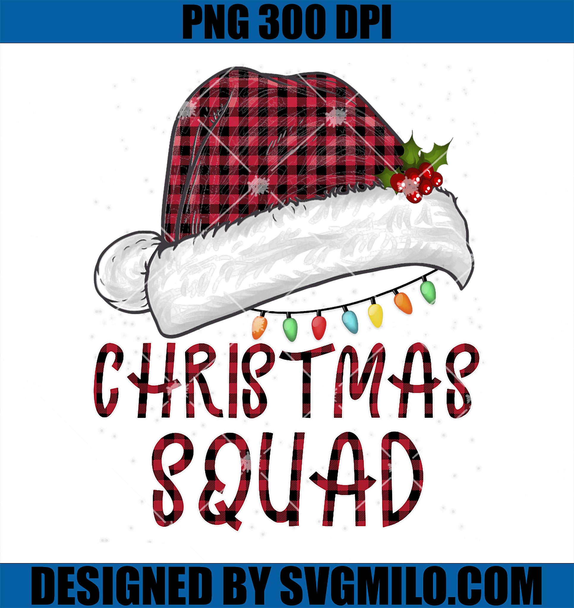 Christmas Squad Family PNG, Group Matching Red Plaid Santa PNG