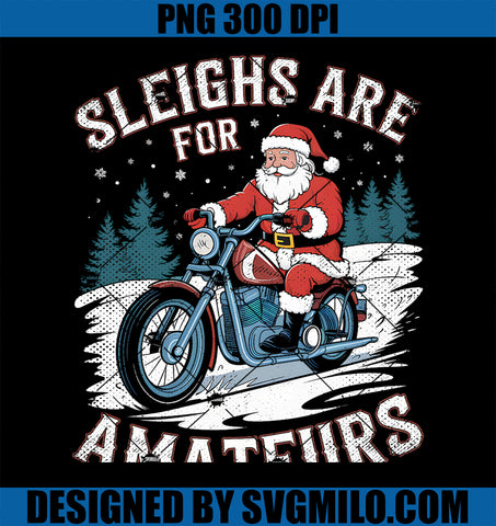 Christmas Funny Santa Claus Humor X-Mas Holiday Motorcycle PNG