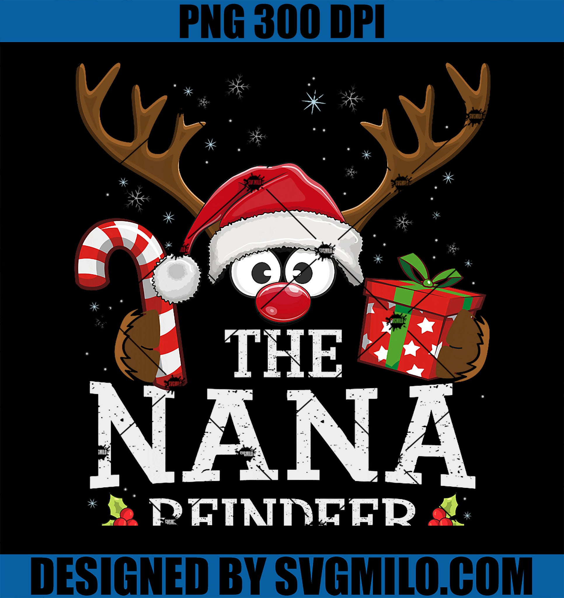 Christmas Matching The Nana Reindeer Family PNG