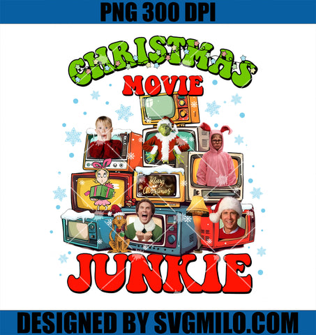 Christmas Movie Junkie PNG, Merry Christmas PNG