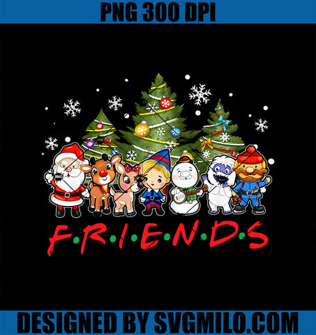 Christmas Santa Friends Rudolph Snowman Family Xmas Holiday PNG