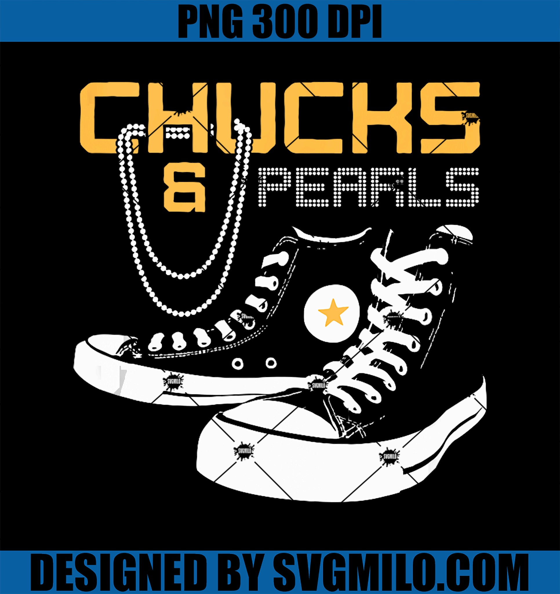 Chucks And Pearls 2024 PNG, Vote Kamala Harris For 47th President PNG