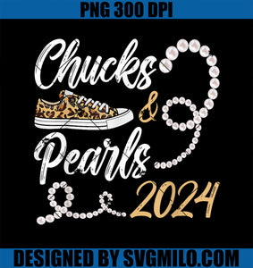 Chucks & Pearls Harris 2024 PNG, Leopard Shoes Kamala Harris PNG