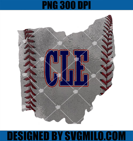 Cleveland Ohio Baseball PNG, Distressed PNG