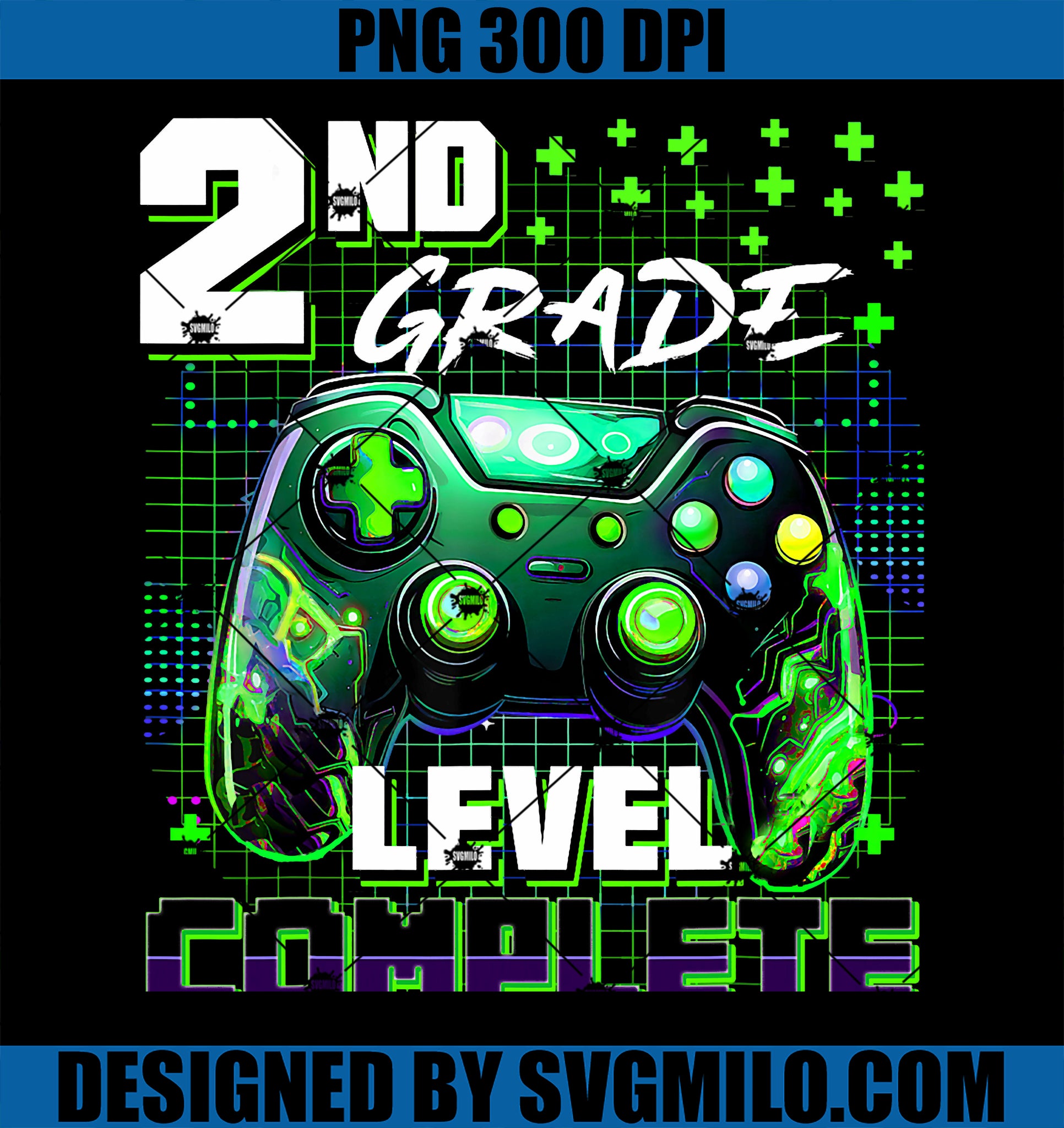 Controller Second 2nd Grade Level Complete PNG, Graduation PNG