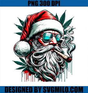 Cool Santa Claus Smoking Weed Marijuana 420 Christmas PNG