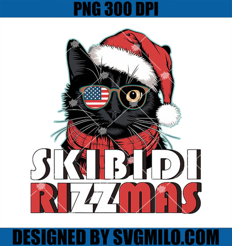 Cool Skibidi Cat Christmas PNG, Santa Claus Charisma PNG