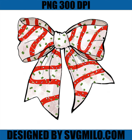 Coquette Bow Christmas Tree Cake Christmas PNG