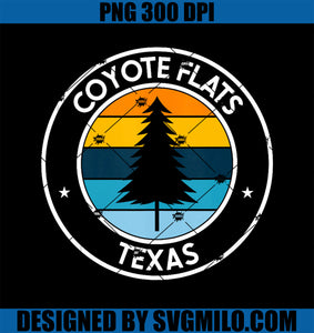 Coyote Flats Texas TX USA City Pride Retro Sunset PNG