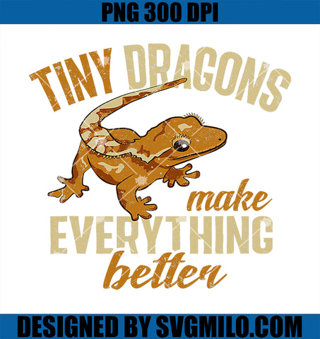 Crested Gecko PNG, Tiny Dragons Make Everything Better PNG