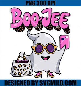 Cute Sheet Ghost Halloween Bou-jee PNG, Leopard Boo Jee PNG