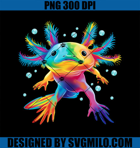 Cute Axolotl Colorful Axolotl PNG