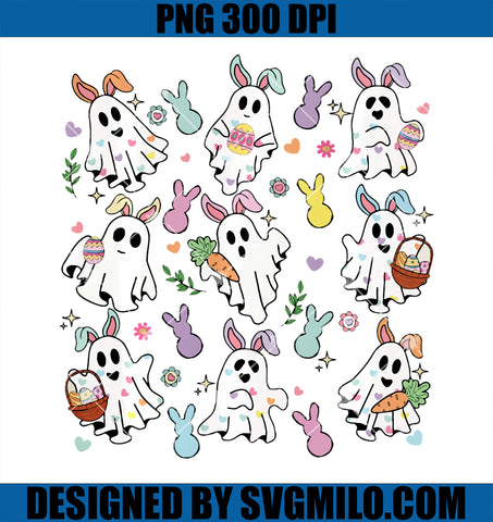 Cute Bunny Ghost Happy PNG, Funny Easter Day PNG