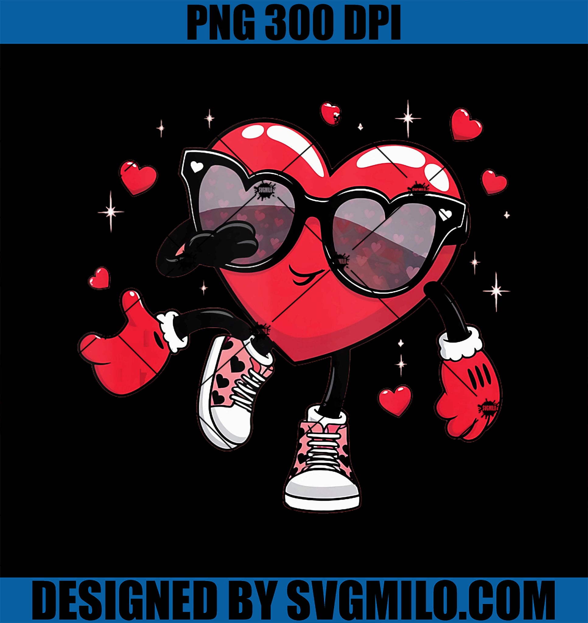 Cute Dabbing Heart PNG, Funny Women Kids Girls Valentines Day PNG