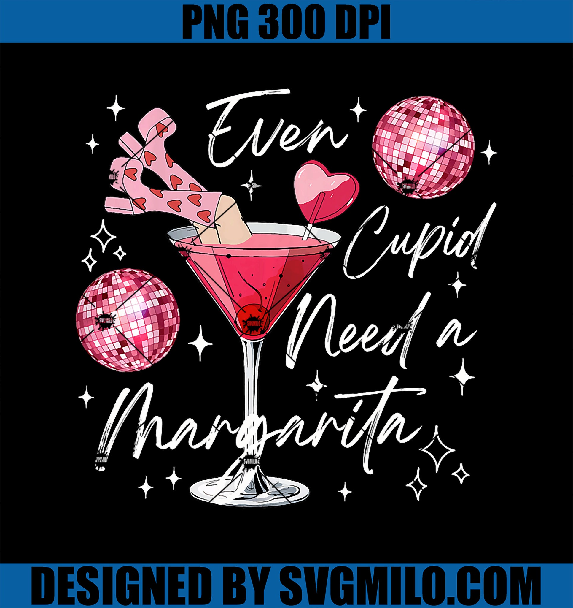 Cute Even Cupid Need A Margarita PNG, Funny Drink Valentine_s Day PNG