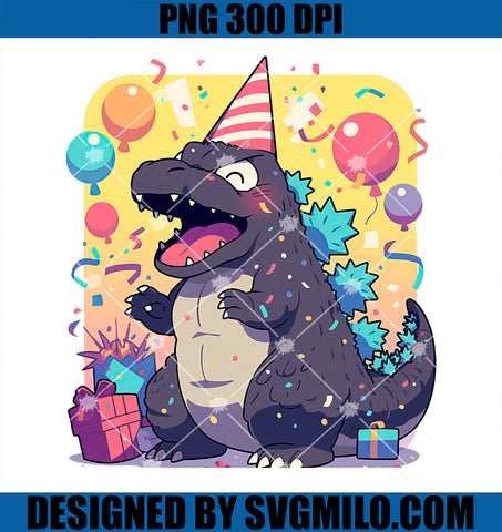 Cute Happy Birthday Japanese Kaiju Monster Epic Party PNG