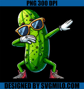 Dabbing Pickle Dancing Cucumber Lover Funny Pickle PNG