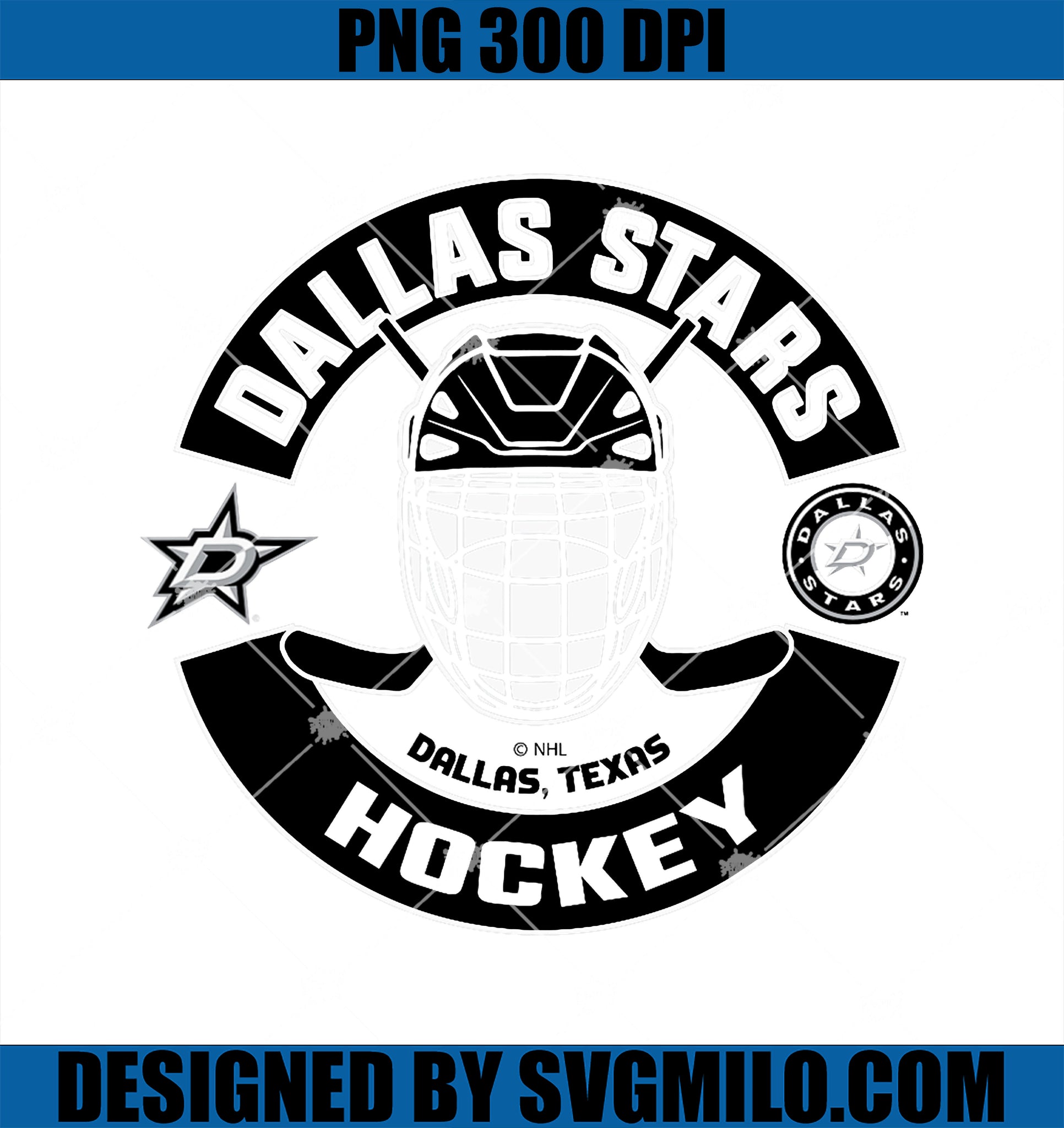 Dallas Stars Mask Green Officially Licensed PNG