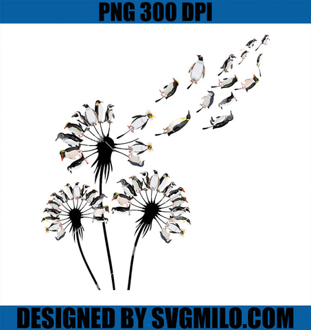Dandelion Penguins PNG, For Penguin Lover  Womens Penguin PNG