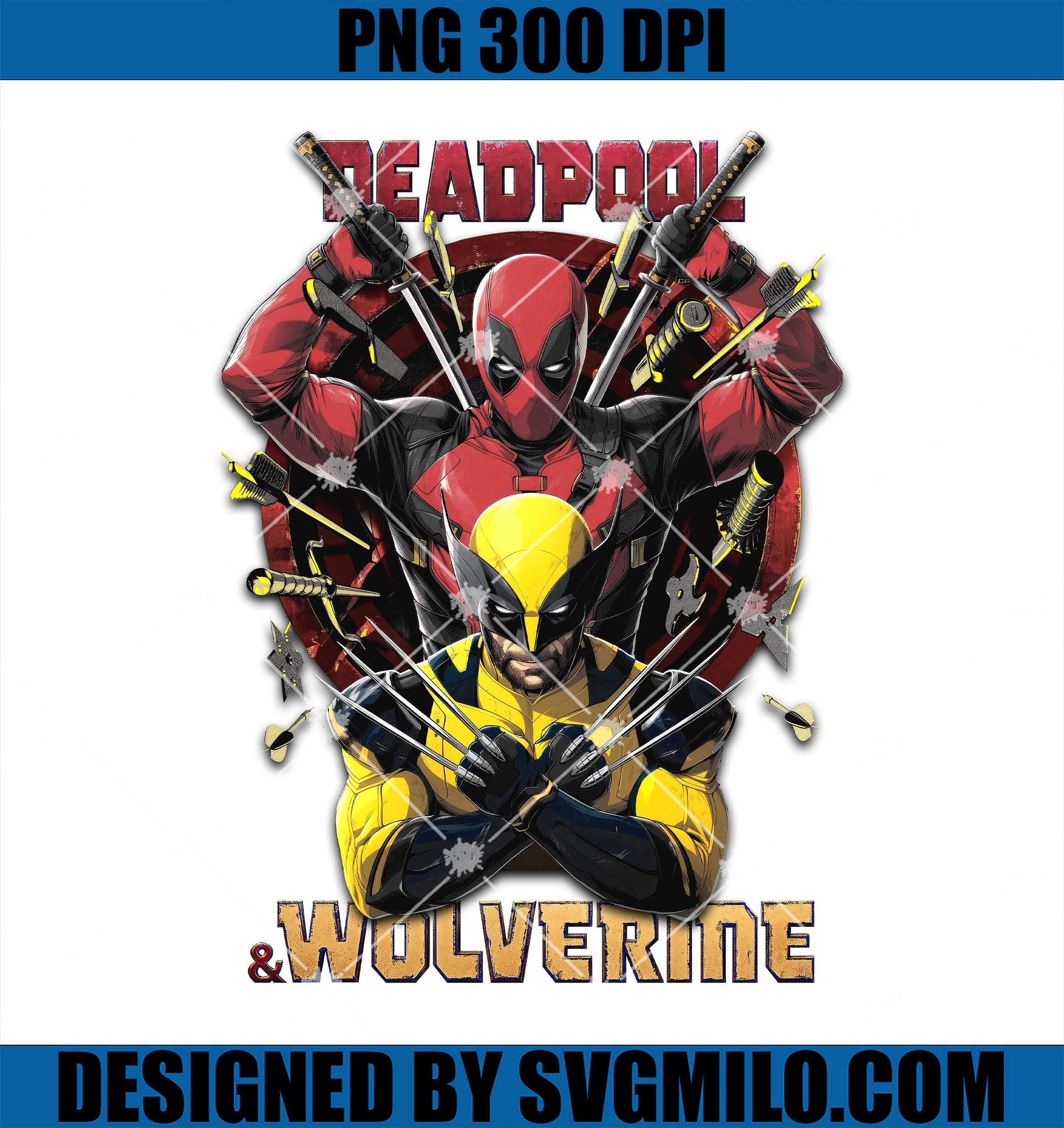 Deadpool & Wolverine PNG, Deadpood PNG, Wolverine PNG