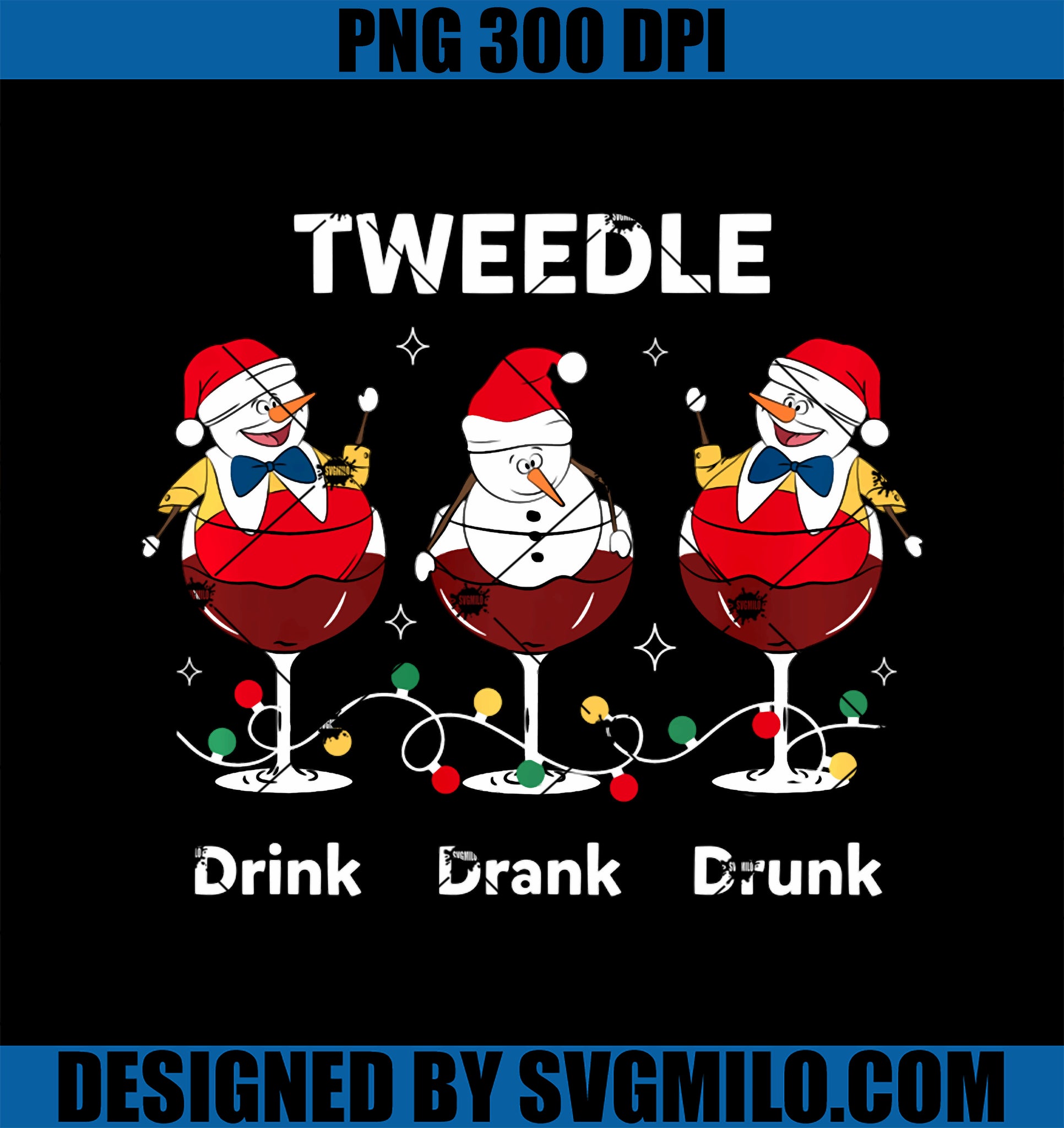 Dee Snowman Dum Drink Drunk Christmas PNG