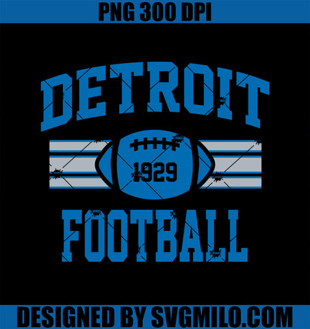 Detroit Football Athletic Vintage Sports PNG