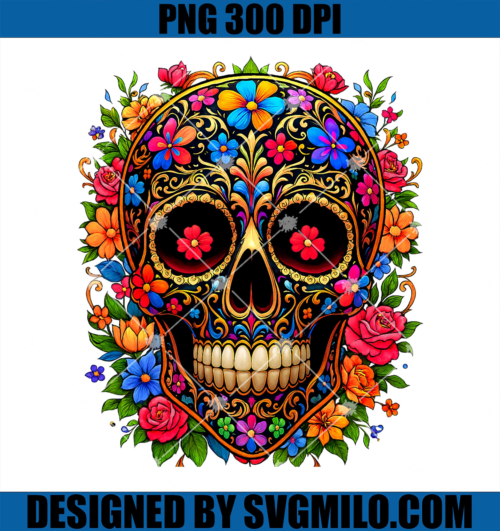 Dia De Los Muertos PNG, Day Of The Dead Sugar Skull PNG