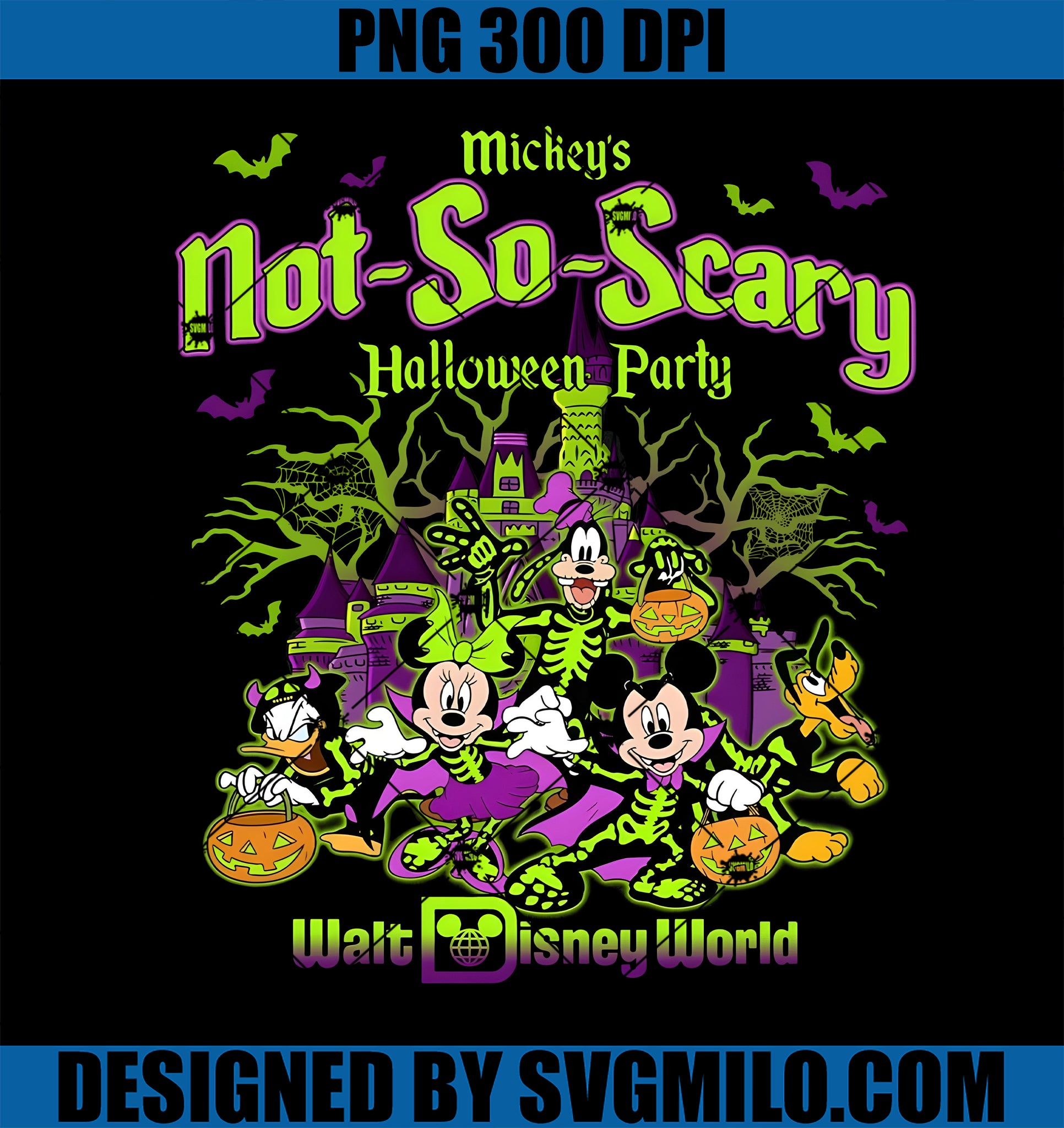 Disney Halloween 2024 PNG, 2024 Mickey Not So Scary Halloween Party PNG