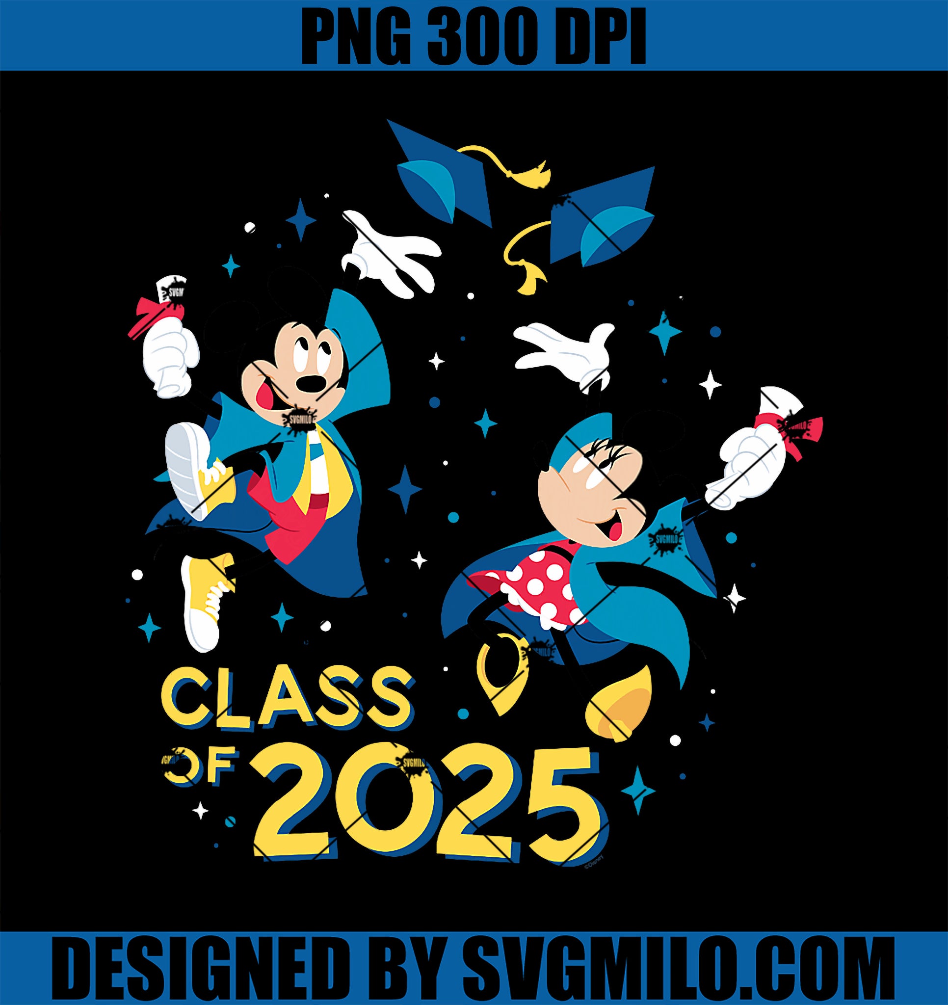 Disney Mickey & Minnie PNG, Mouse Graduation Class Of 2025 Grad PNG