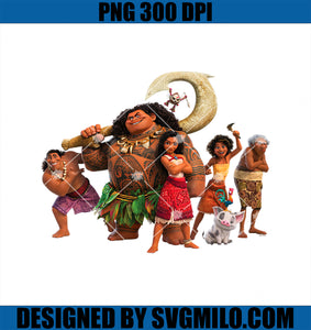 Disney Moana 2 Moana’s Ocean Adventure Crew Group Together PNG