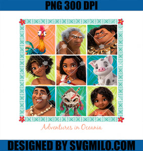 Disney Moana 2 PNG, Hero Character Grid Adventures in Oceania PNG